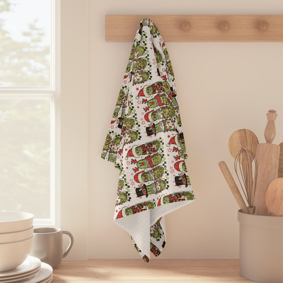 Christmas Pickle Microfiber Tea Towel