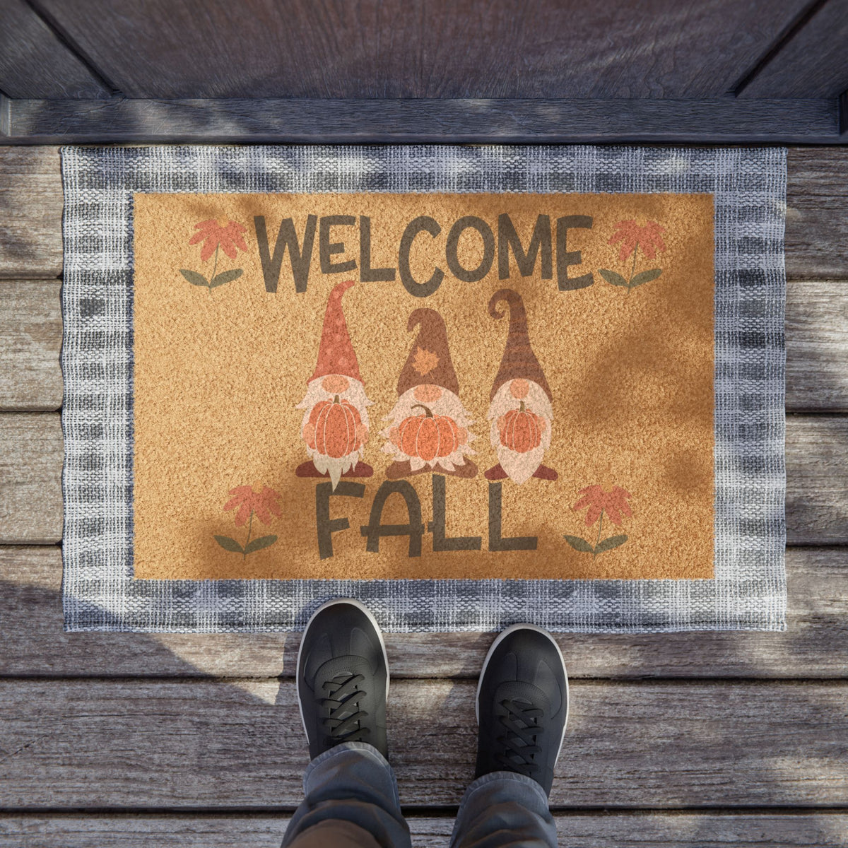 Welcome Fall Gnome Doormat
