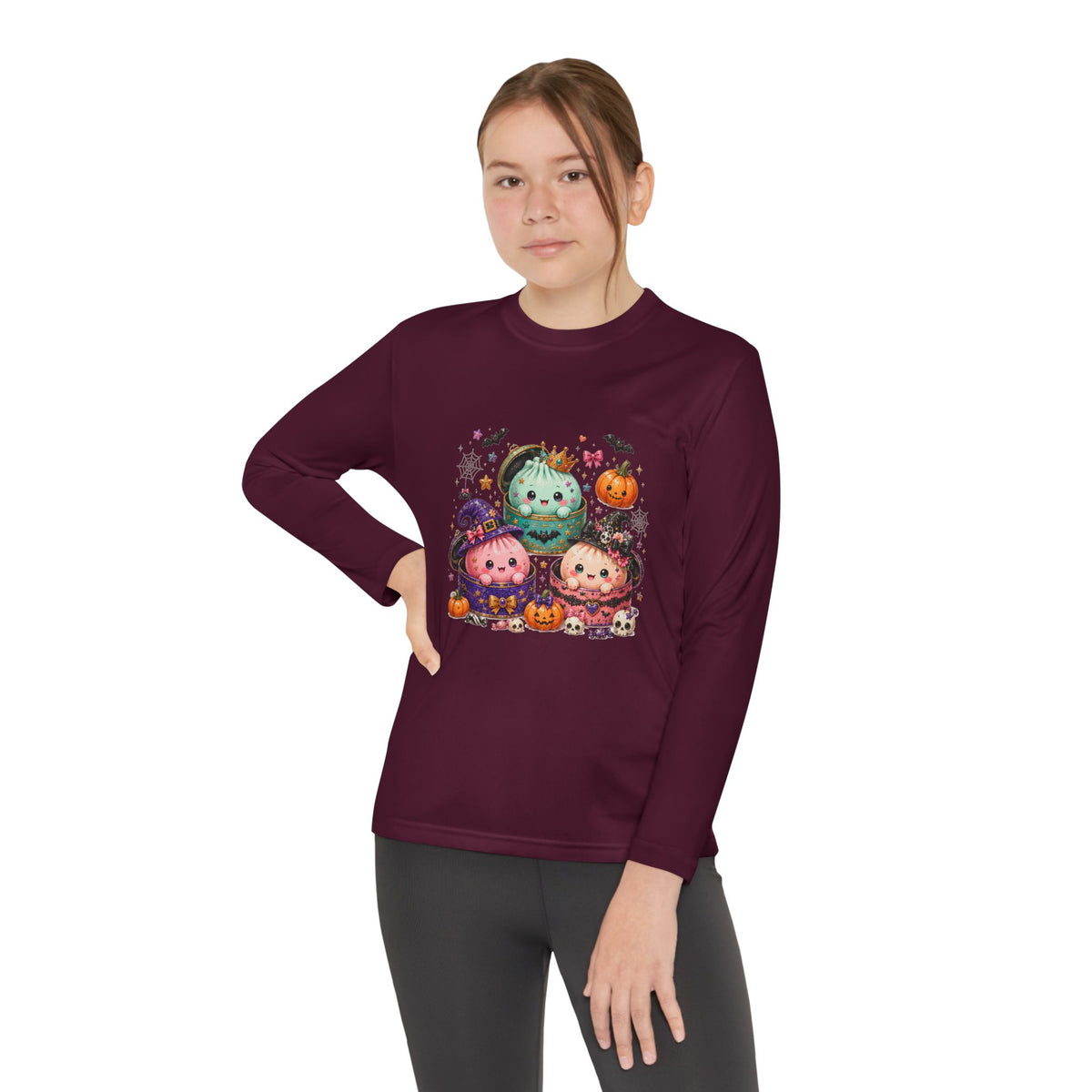 Kids Dumpling Halloween Long Sleeve Tee