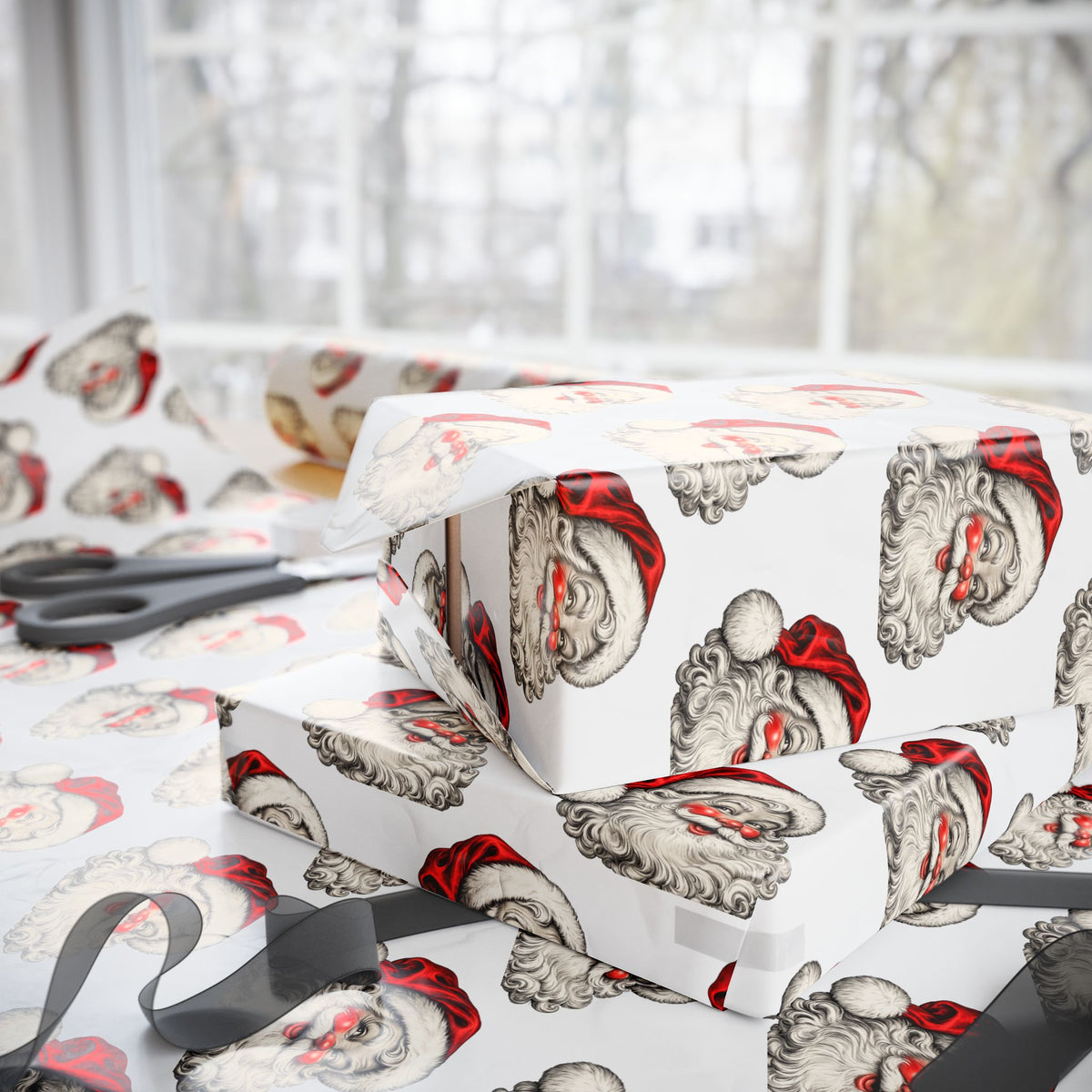 Vintage Santa Claus Christmas Wrapping Paper