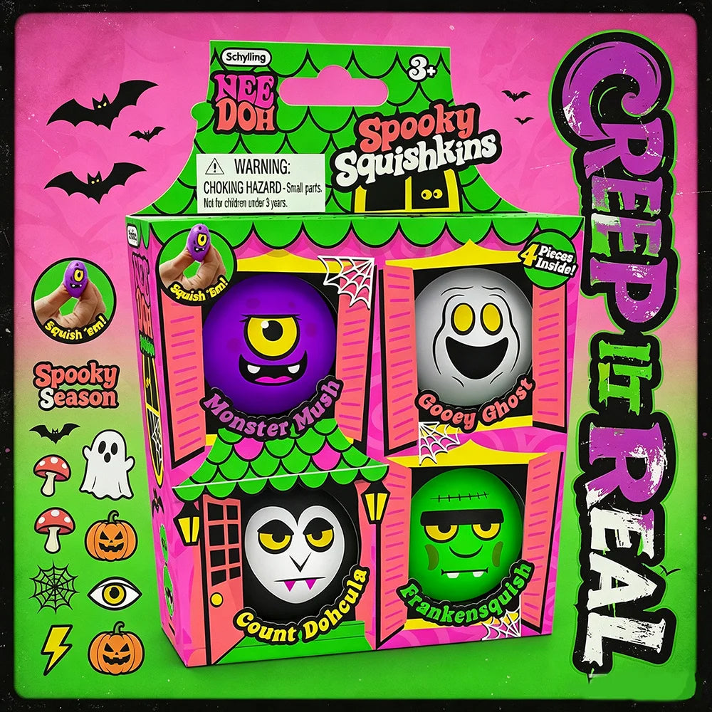NeeDoh Halloween Mini Ghost Set -Slow Rebound Squishy Sensory Toy