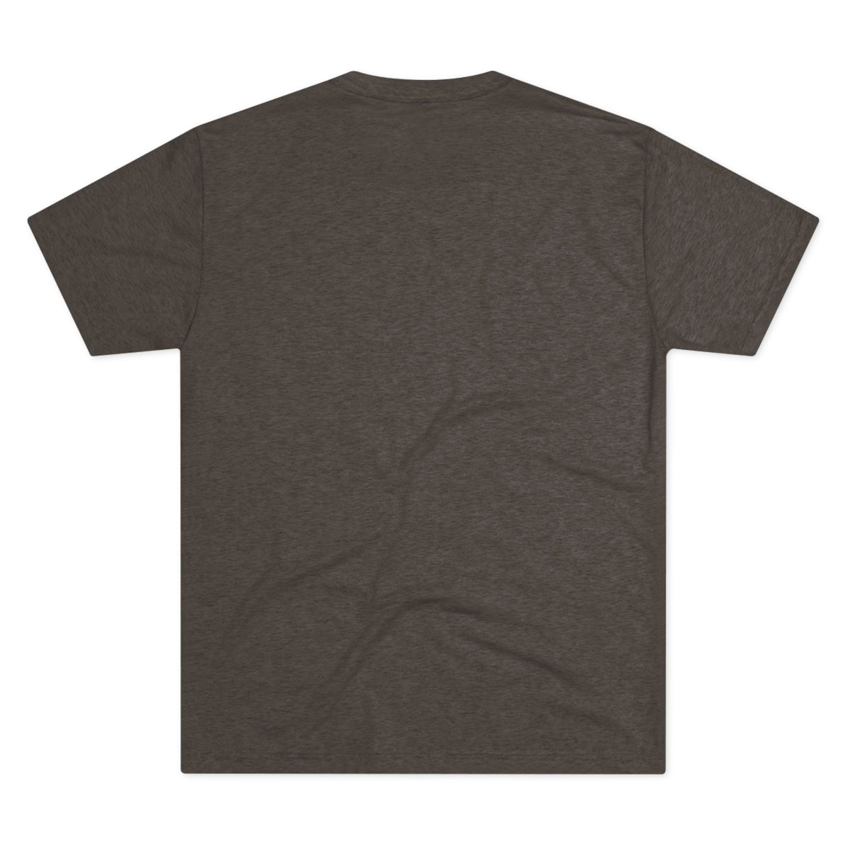 Dark charcoal short sleeve T shirt shown from the back with a blank surface and relaxed shape by Printify for womens fashion and casual wear