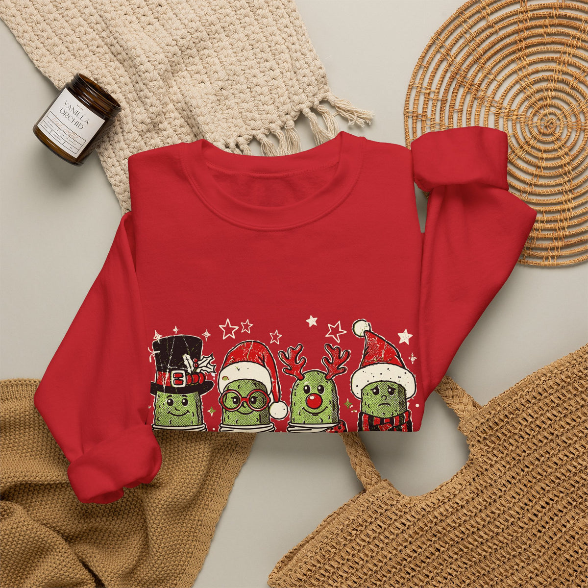 Just Here for the Pickle Juice Christmas Sweatshirt