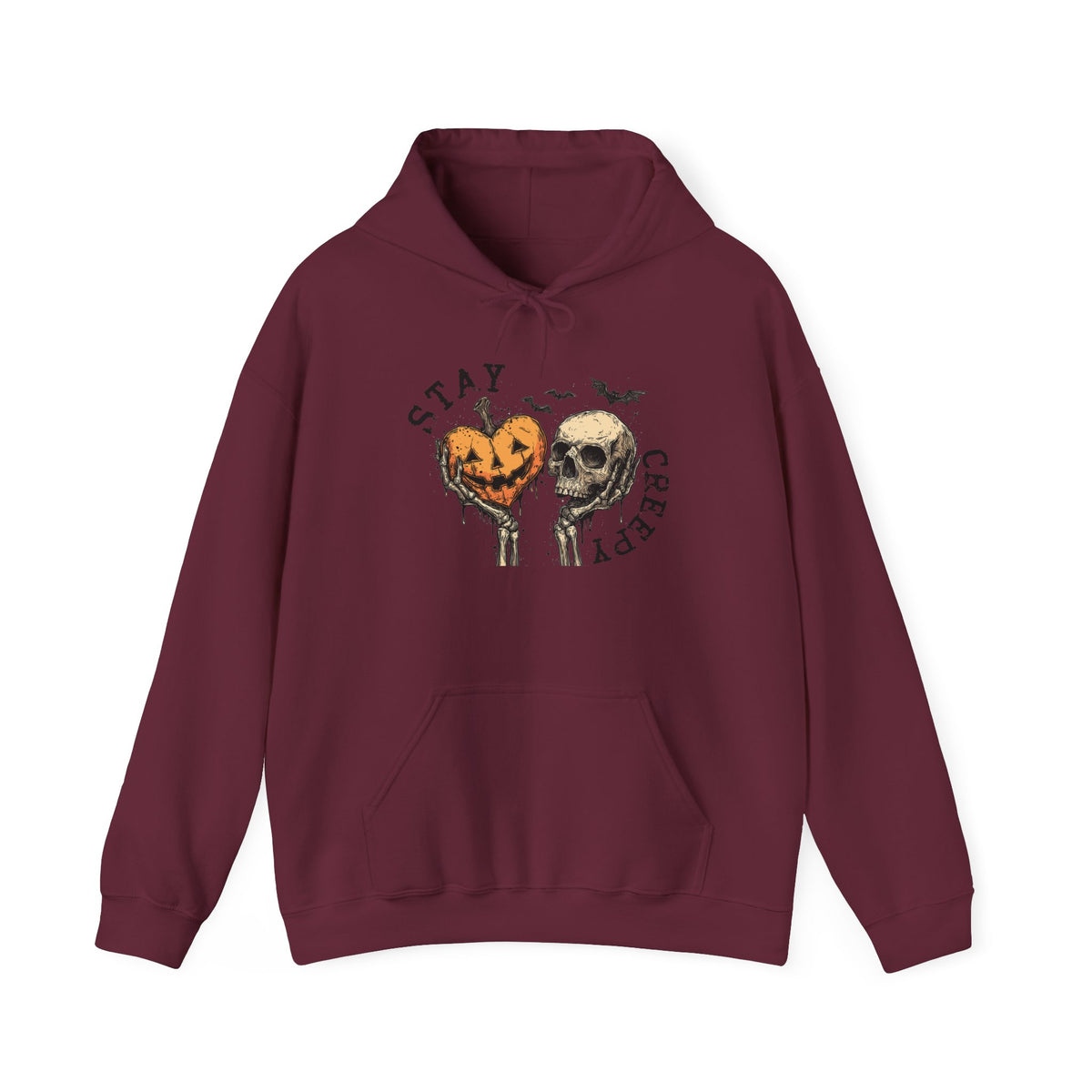 "Stay Creepy" Front + "Spooky Season" Back Halloween Skulls