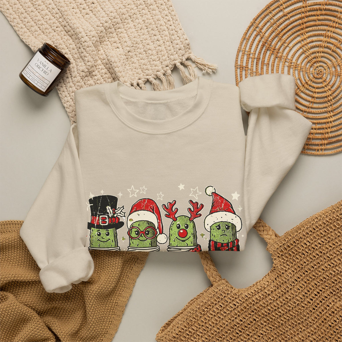 Just Here for the Pickle Juice Christmas Sweatshirt
