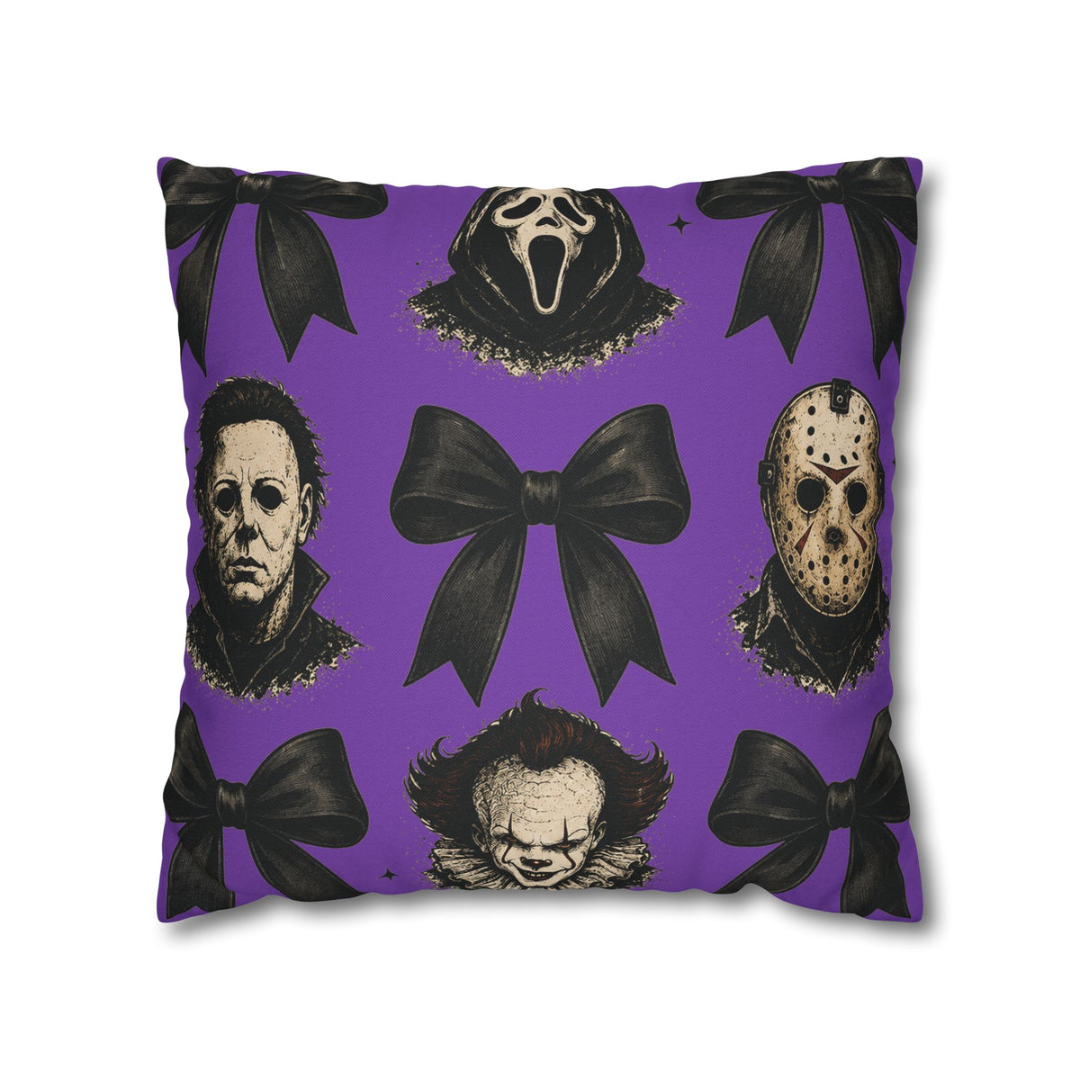 Horror Icons Pattern Pillowcase – Michael Myers, Jason, Pennywise & Scream