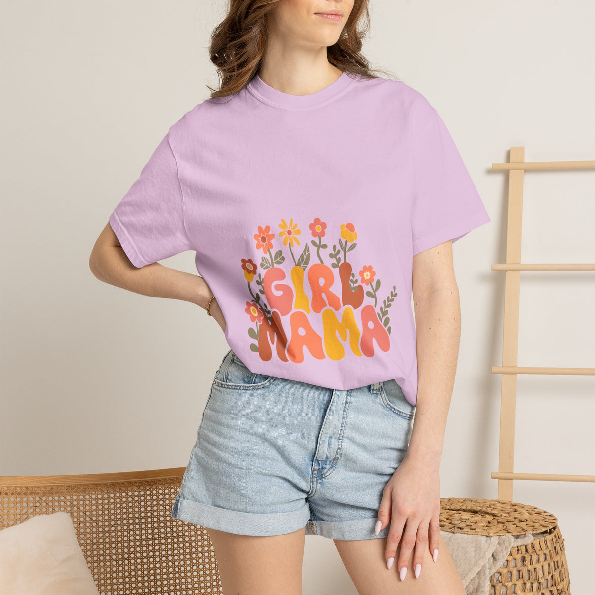 Retro Girl Mama Floral T-Shirt