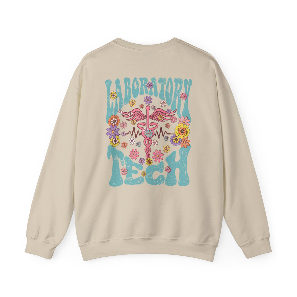 Laboratory Tech Floral Sweatshirt- Front & Back