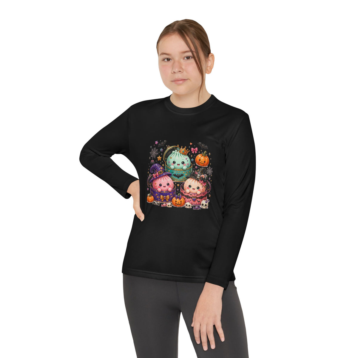 Kids Dumpling Halloween Long Sleeve Tee