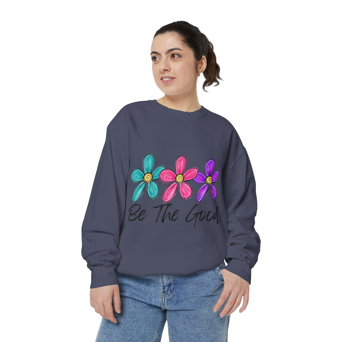 'Be The Good' Floral Sweatshirt