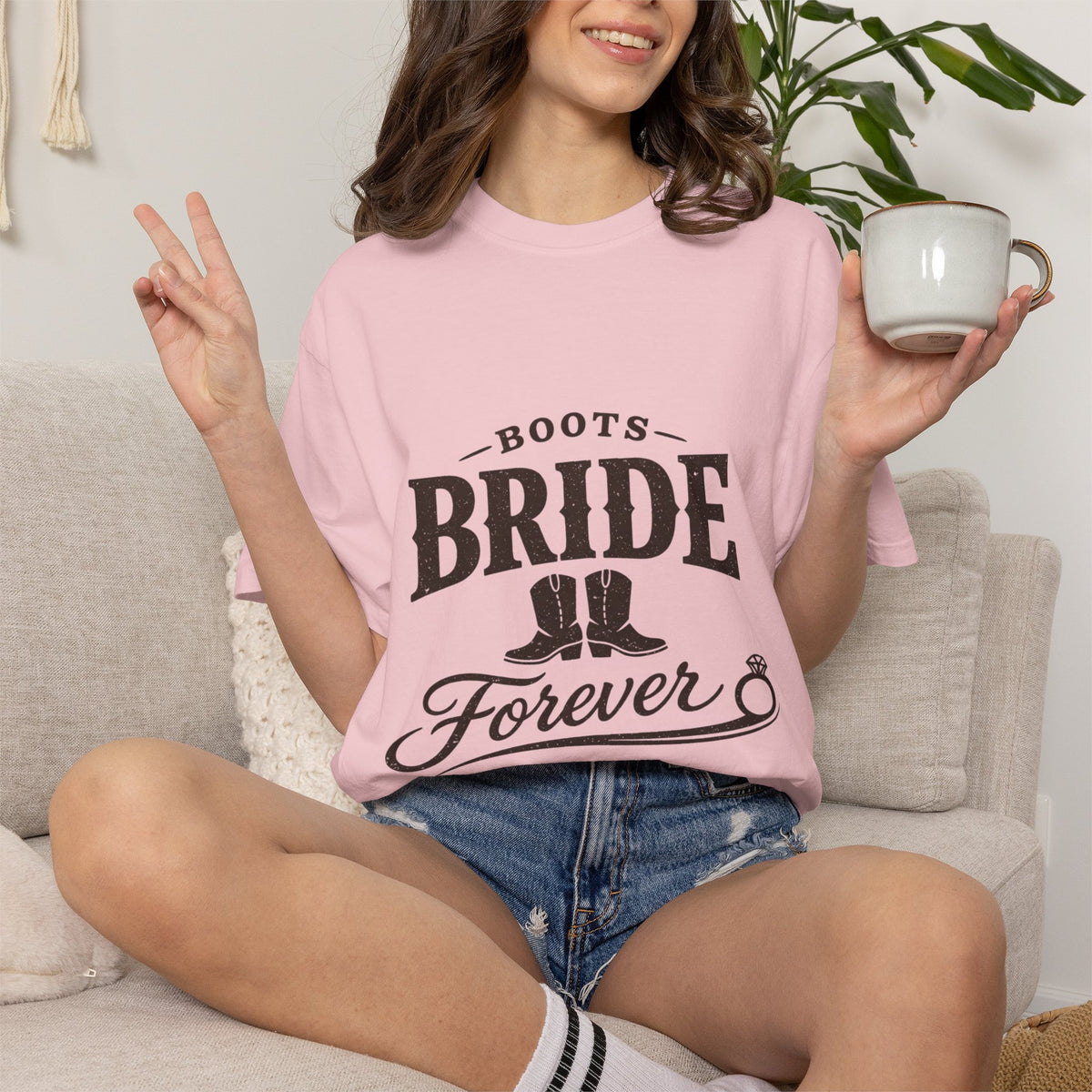 'Boots Bride Forever' Western T Shirt