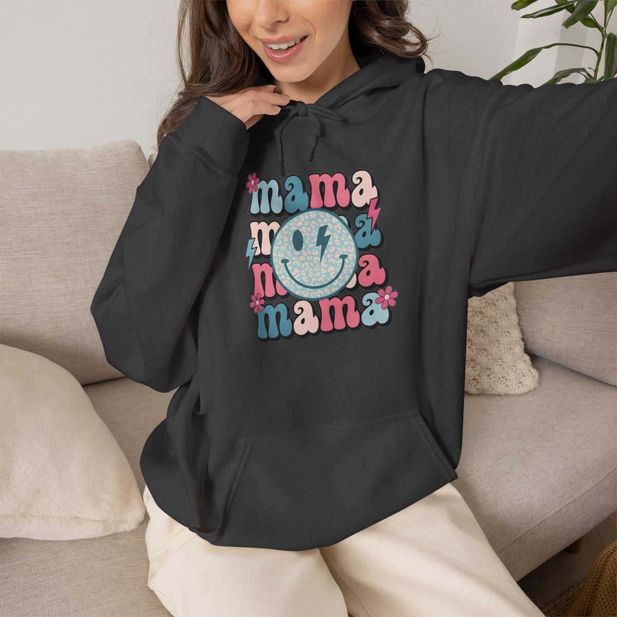 Retro Mama Smile Hoodie