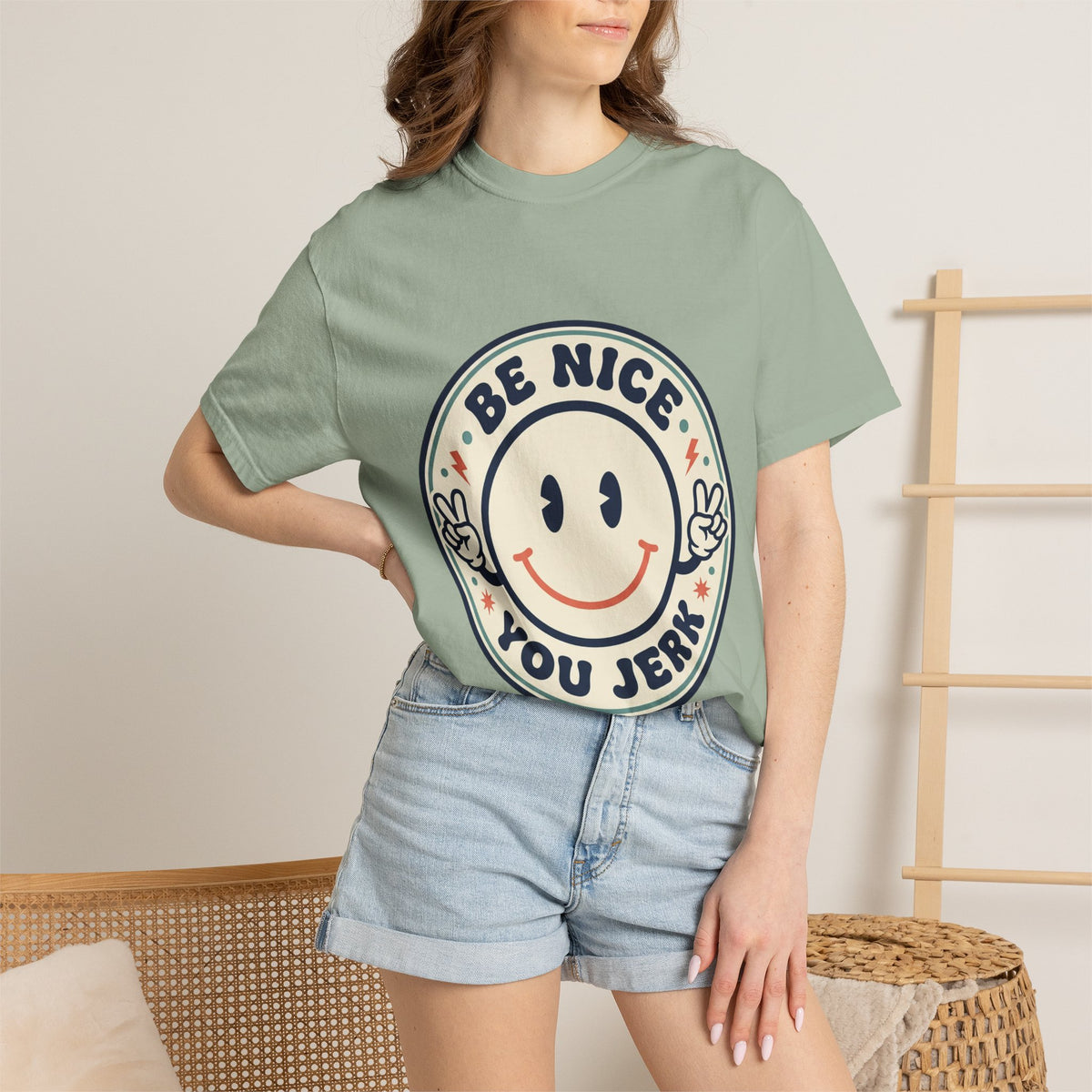 Be Nice You Jerk Smiley T-Shirt