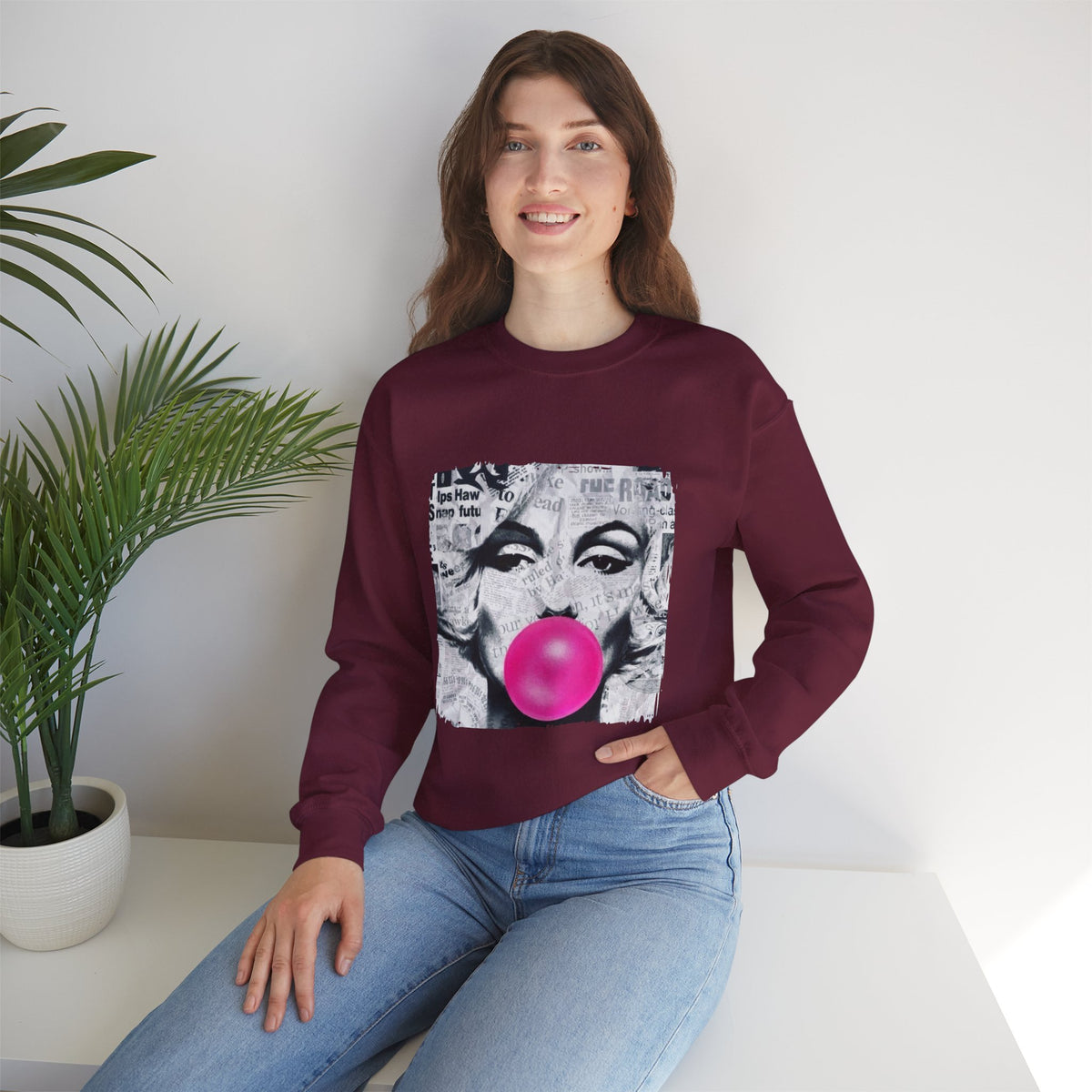 Marilyn Bubble Pop Art Crewneck