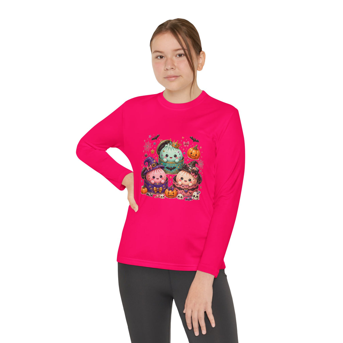 Kids Dumpling Halloween Long Sleeve Tee