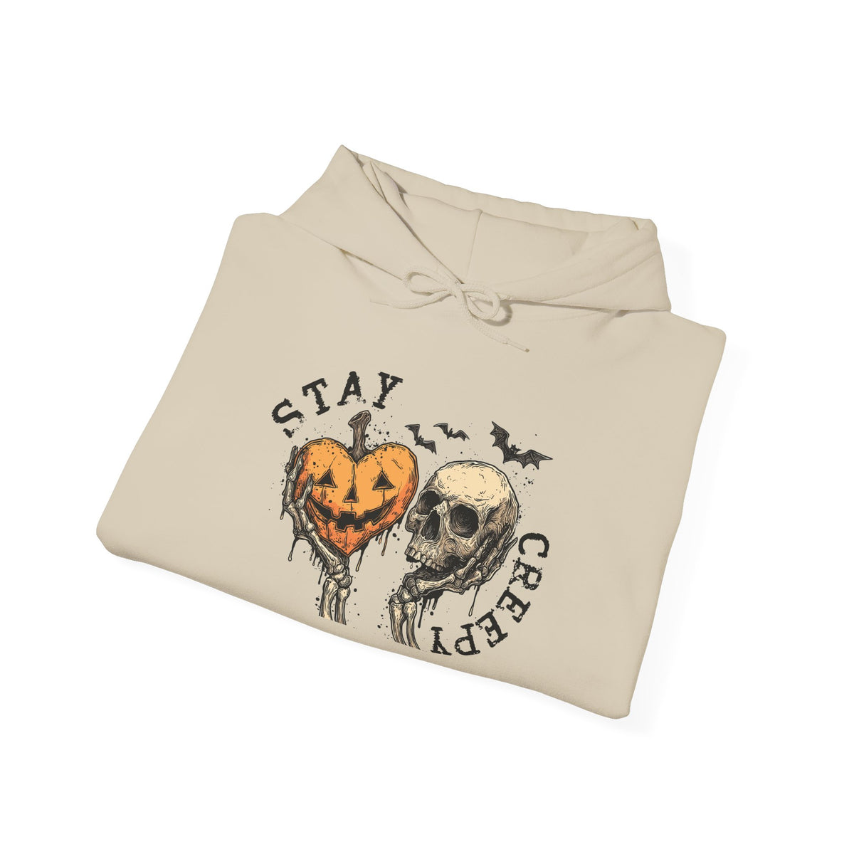 "Stay Creepy" Front + "Spooky Season" Back Halloween Skulls