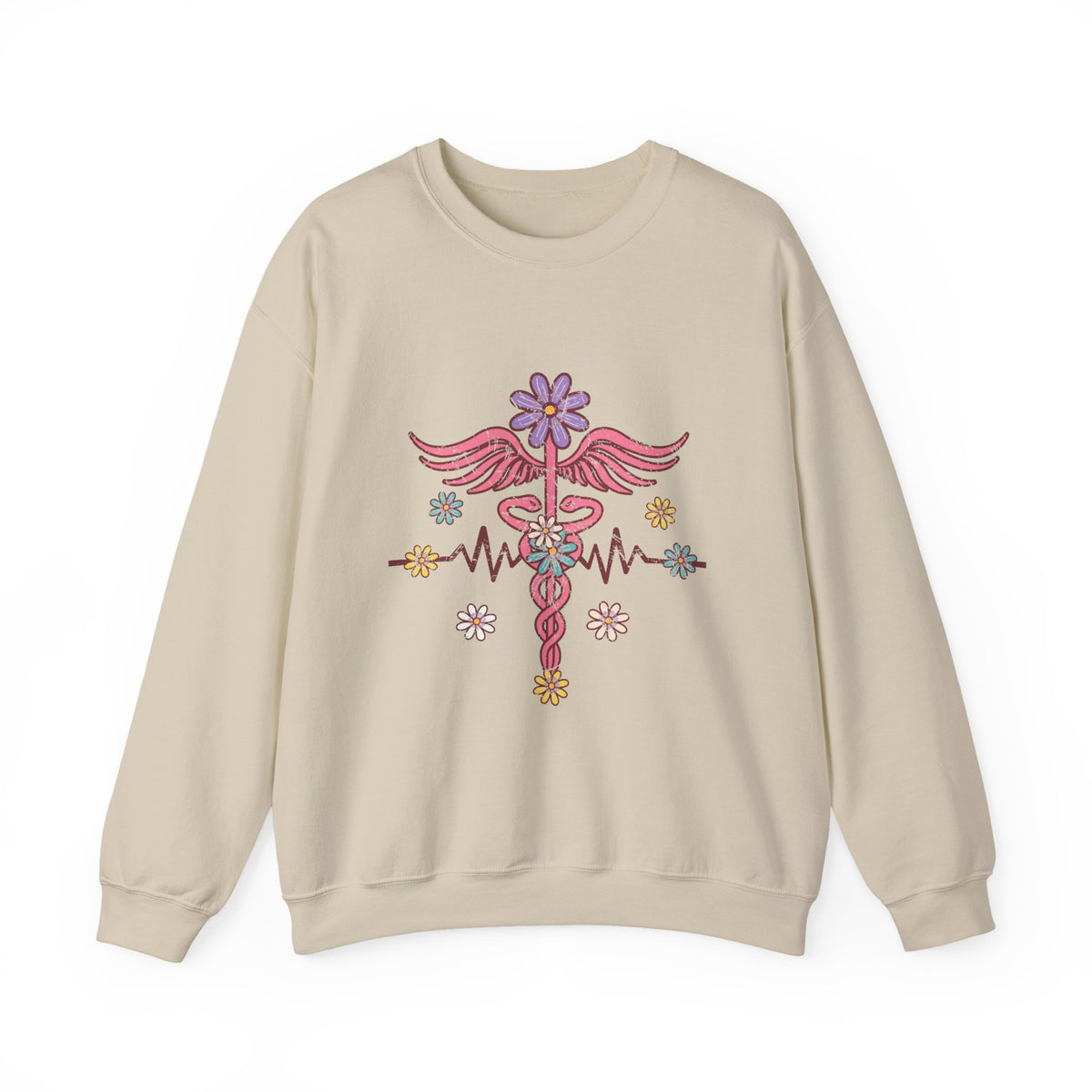 Laboratory Tech Floral Sweatshirt- Front & Back