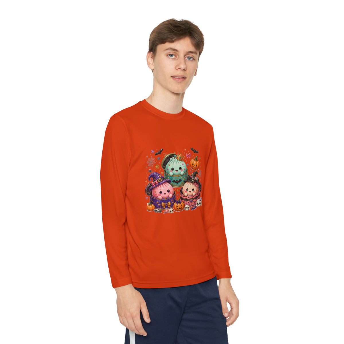 Kids Dumpling Halloween Long Sleeve Tee