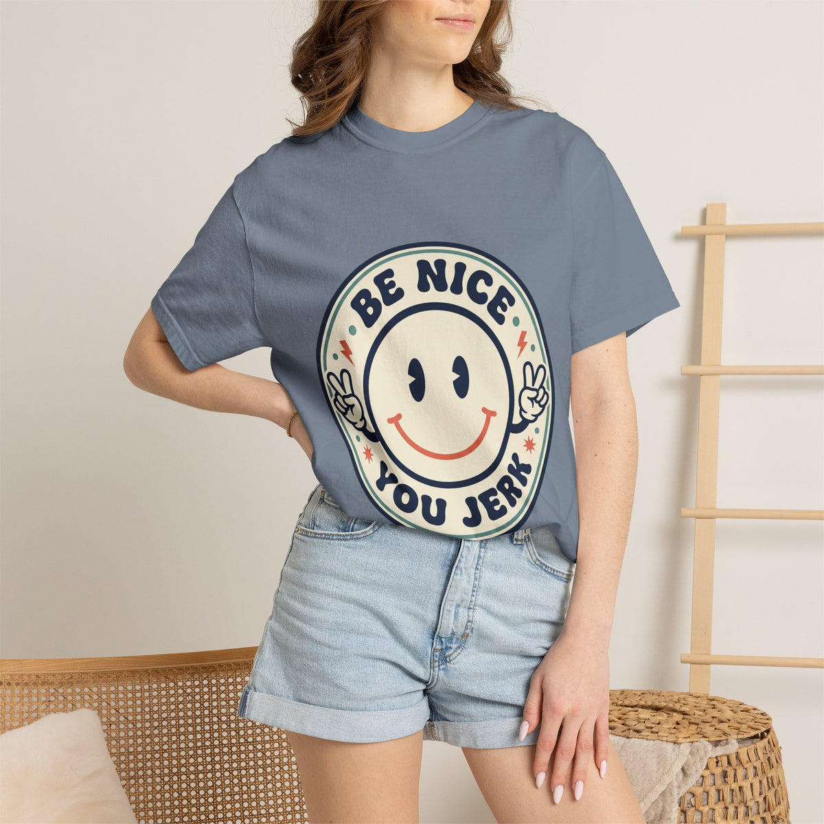 Be Nice You Jerk Smiley T-Shirt
