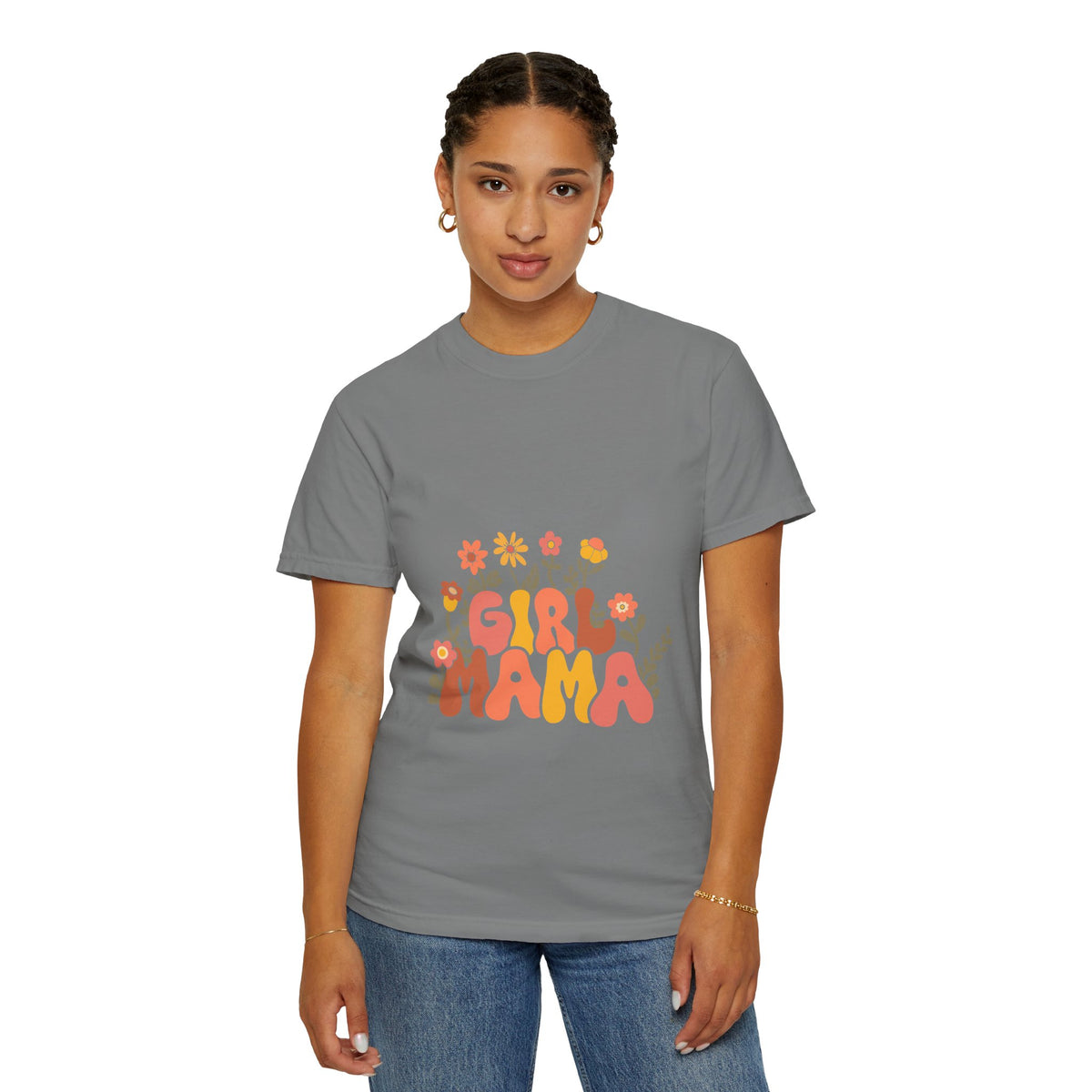 Retro Girl Mama Floral T-Shirt