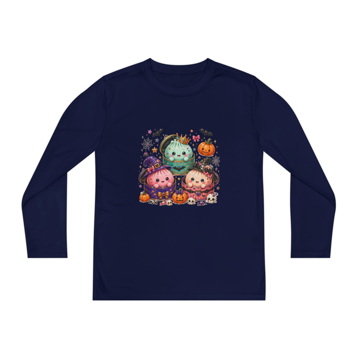 Kids Dumpling Halloween Long Sleeve Tee