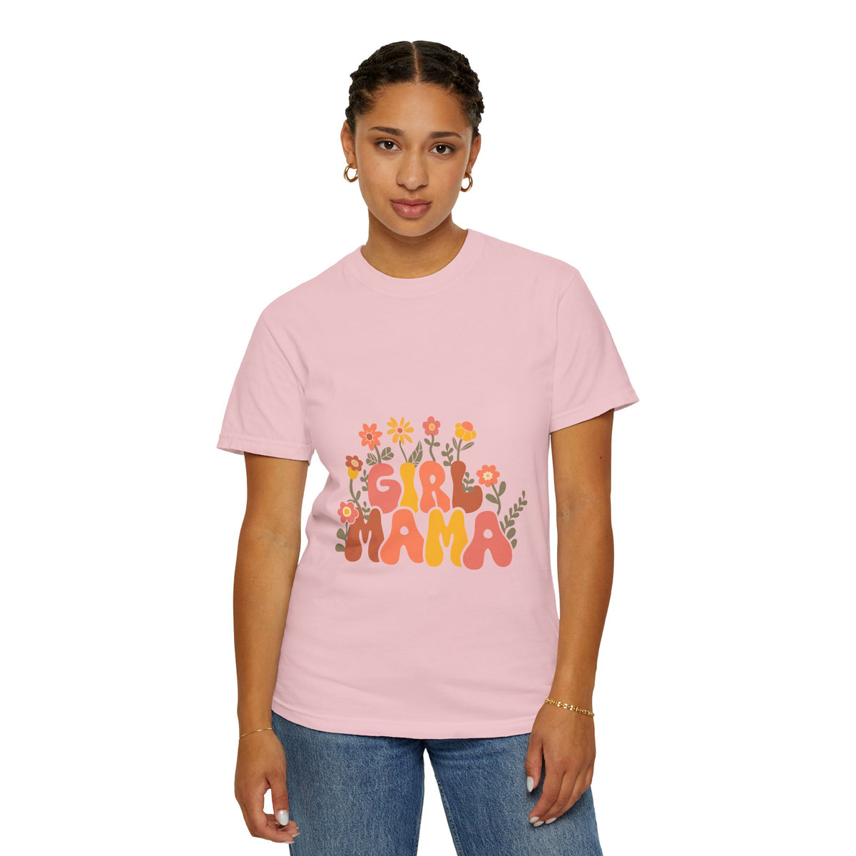 Retro Girl Mama Floral T-Shirt