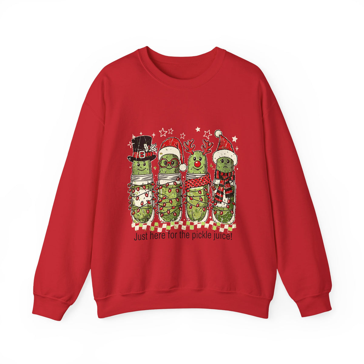 Just Here for the Pickle Juice Christmas Sweatshirt