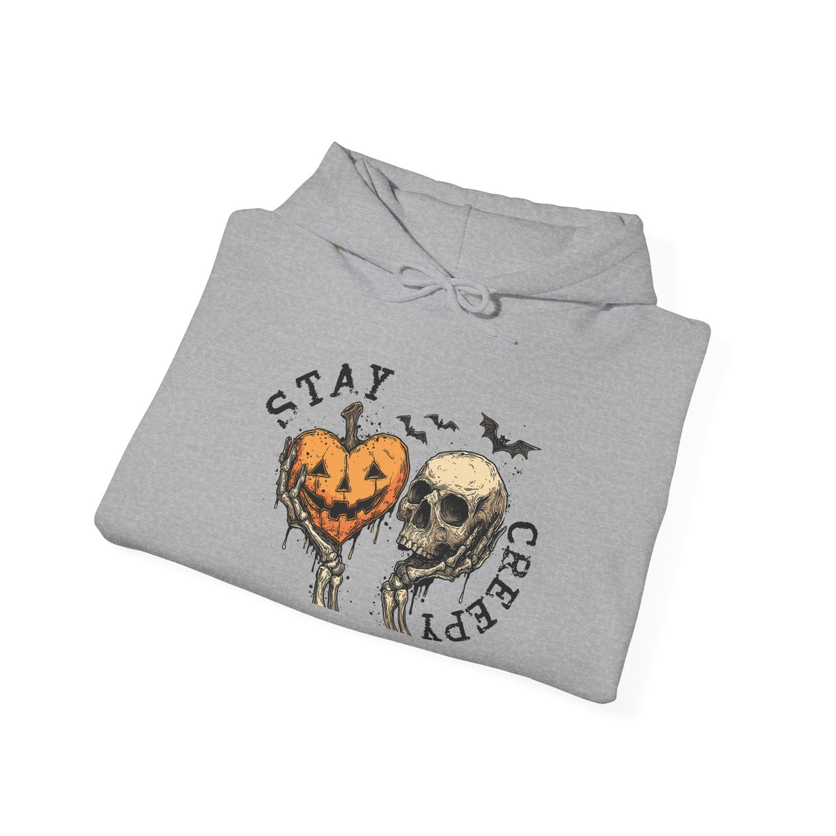 "Stay Creepy" Front + "Spooky Season" Back Halloween Skulls
