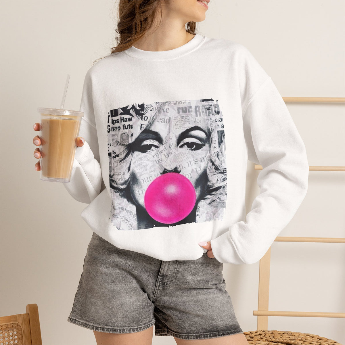 Marilyn Bubble Pop Art Crewneck