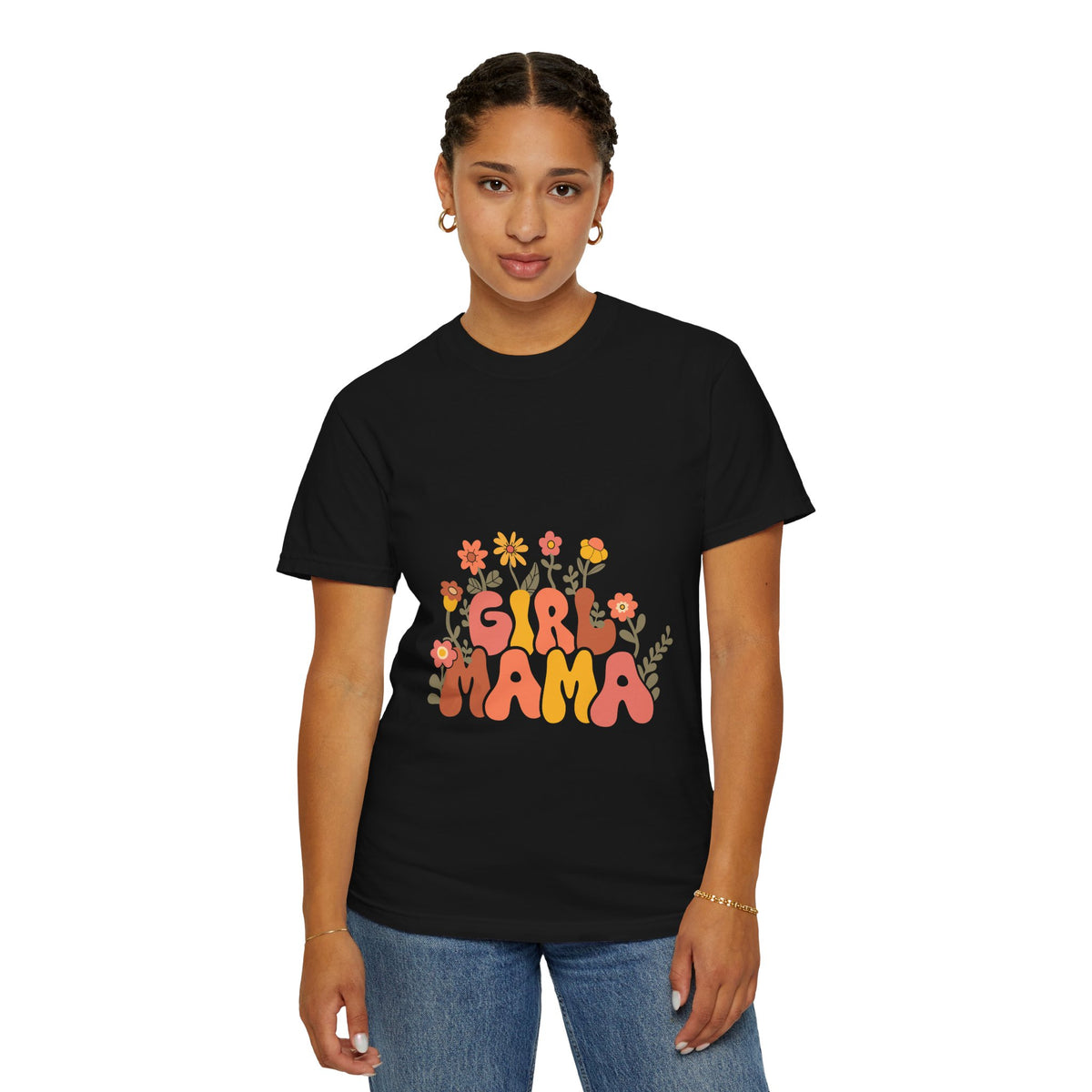 Retro Girl Mama Floral T-Shirt