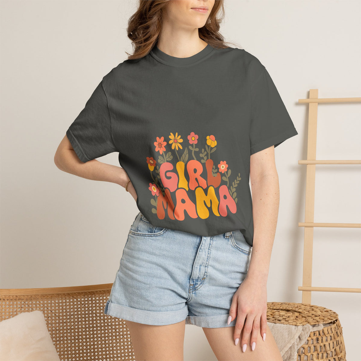 Retro Girl Mama Floral T-Shirt