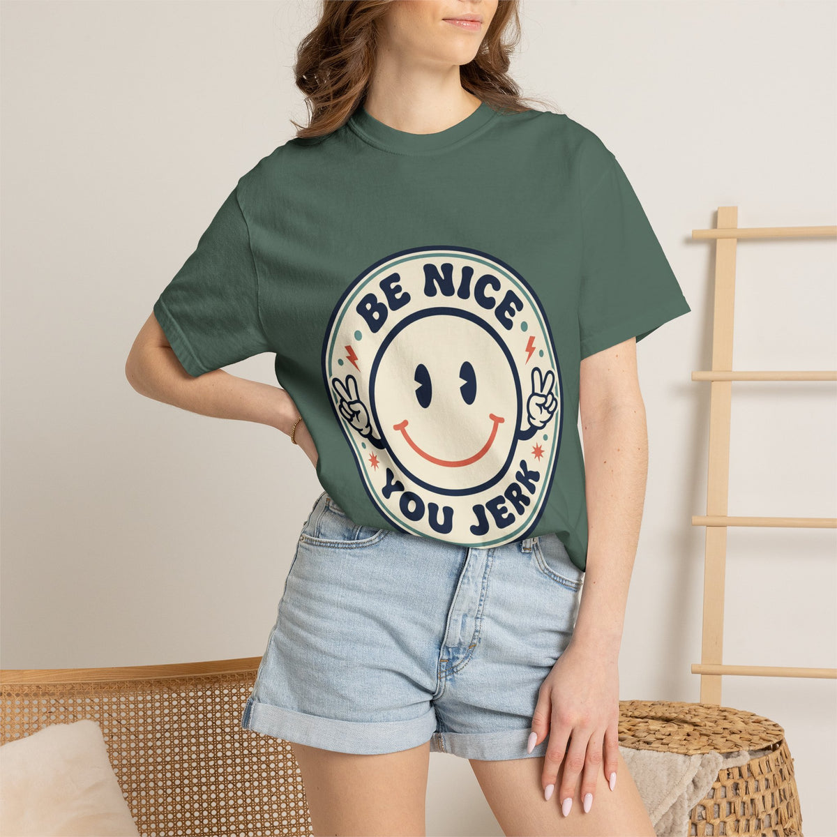 Be Nice You Jerk Smiley T-Shirt