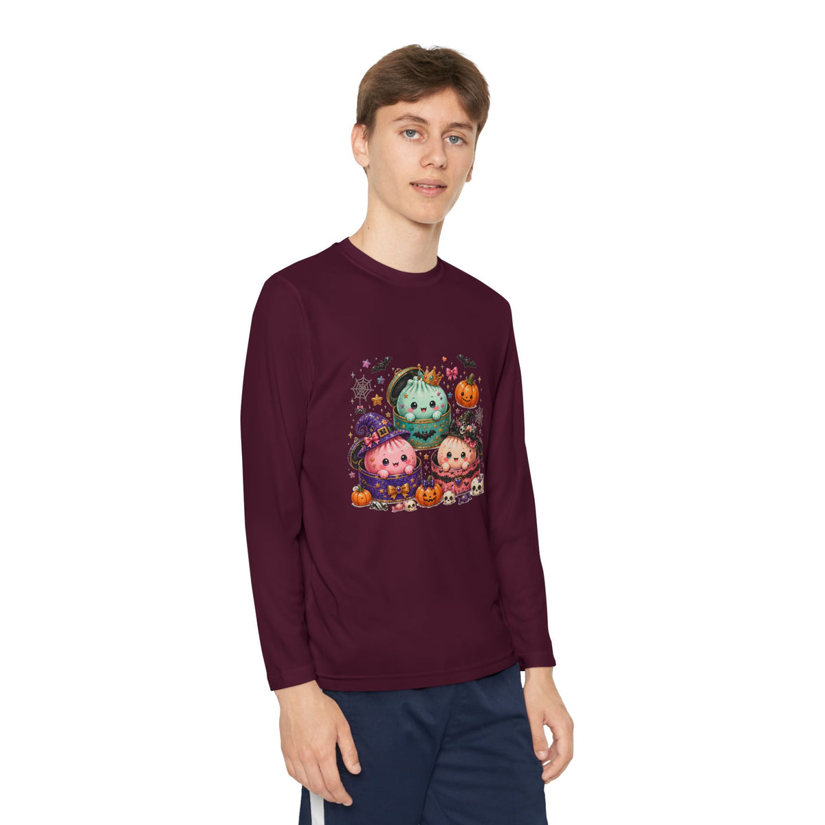 Kids Dumpling Halloween Long Sleeve Tee