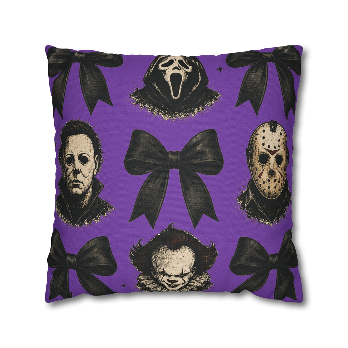 Horror Icons Pattern Pillowcase – Michael Myers, Jason, Pennywise & Scream