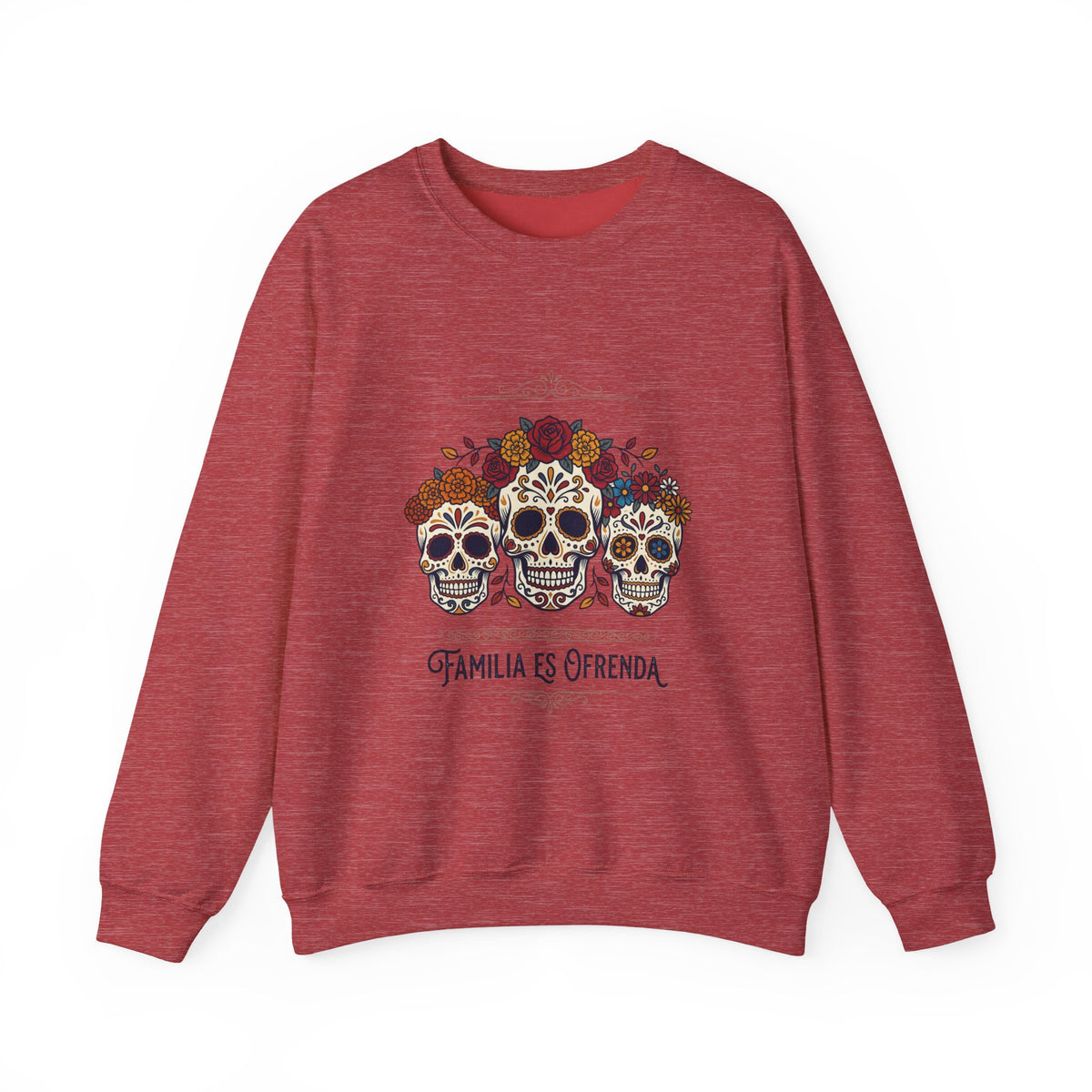 Familia Es Ofrenda Sugar Skulls Sweatshirt | Día de los Muertos crewneck