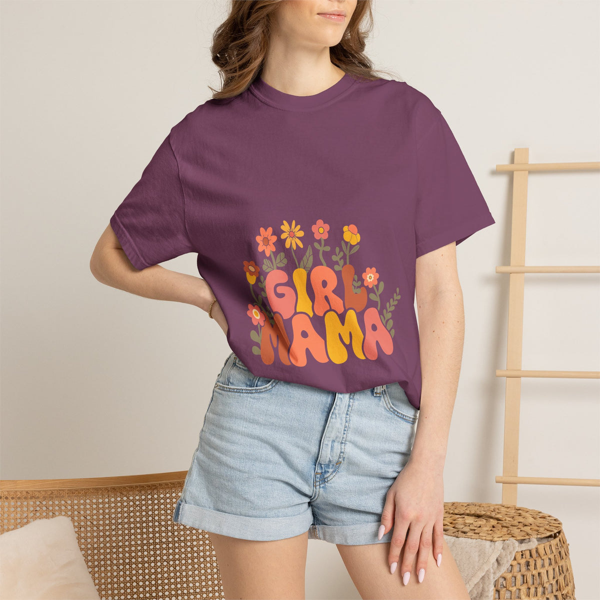 Retro Girl Mama Floral T-Shirt