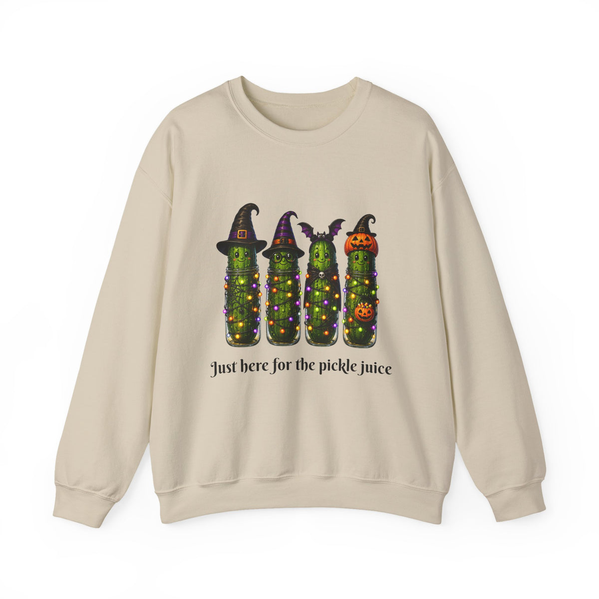 Halloween Pickle Sweatshirt — "Just Here for the Pickle Juice"
