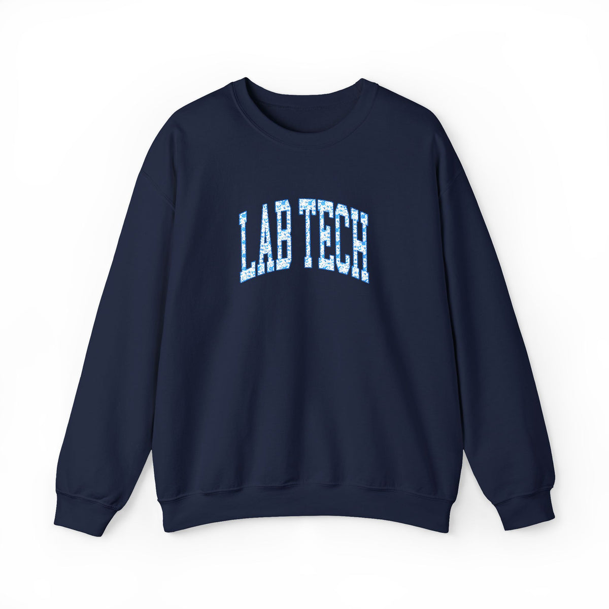 Blue Floral 'Lab Tech' Embroidered Sweatshirt