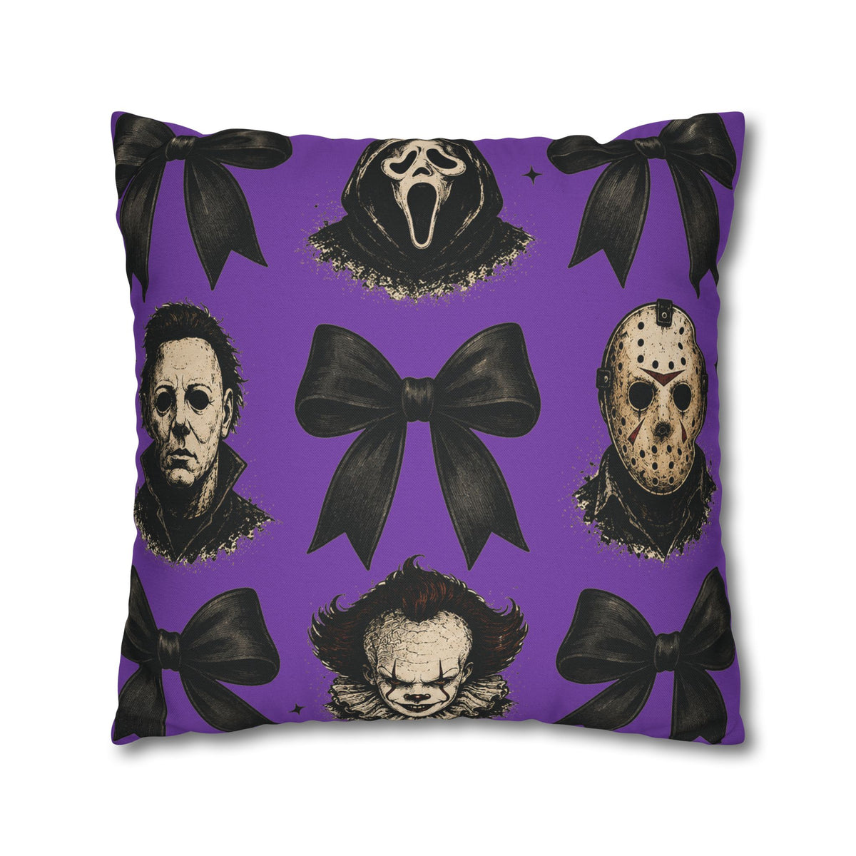 Horror Icons Pattern Pillowcase – Michael Myers, Jason, Pennywise & Scream
