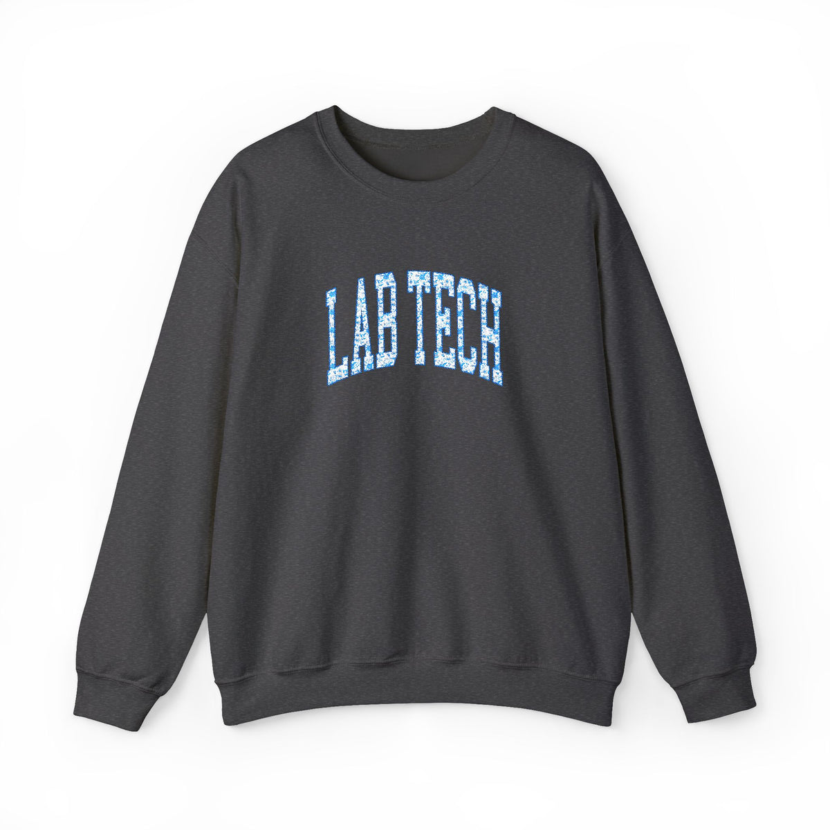 Blue Floral 'Lab Tech' Embroidered Sweatshirt