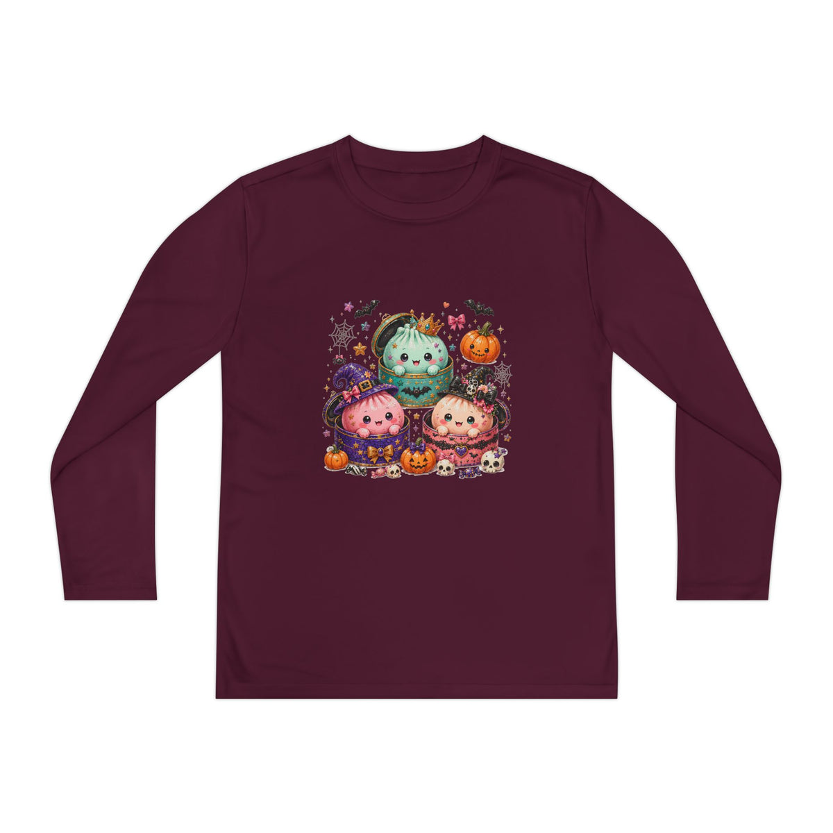 Kids Dumpling Halloween Long Sleeve Tee