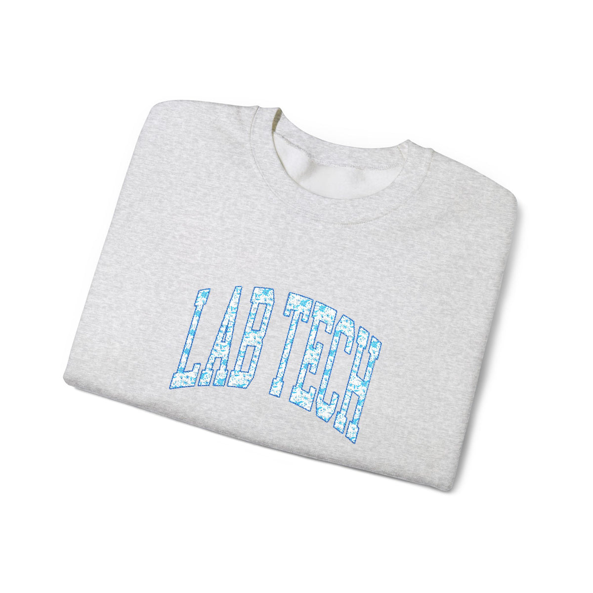Blue Floral 'Lab Tech' Embroidered Sweatshirt