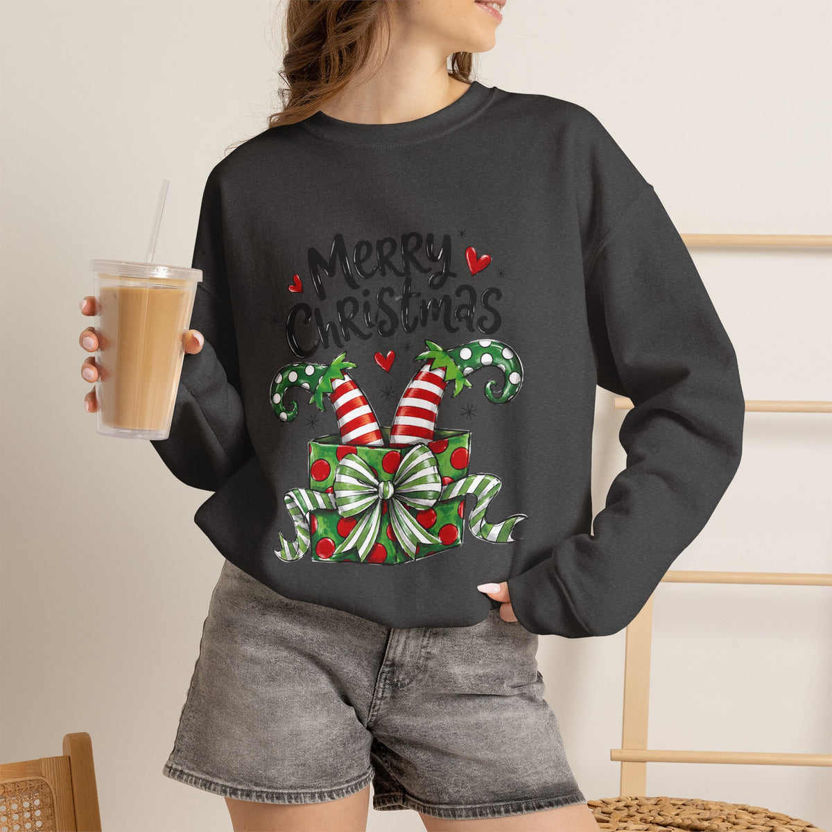 Merry Christmas Elf feet - “Merry Christmas” Gift Box Design