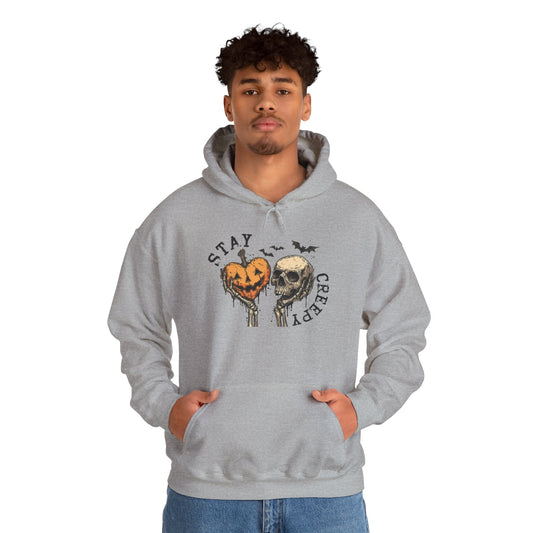"Stay Creepy" Front + "Spooky Season" Back Halloween Skulls
