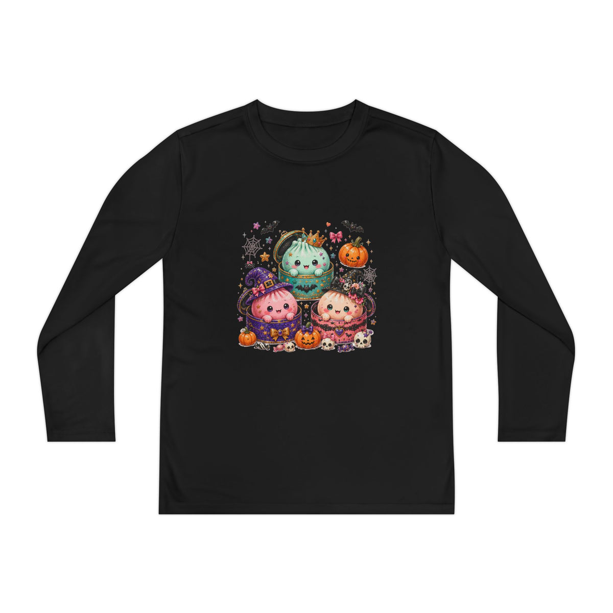 Kids Dumpling Halloween Long Sleeve Tee