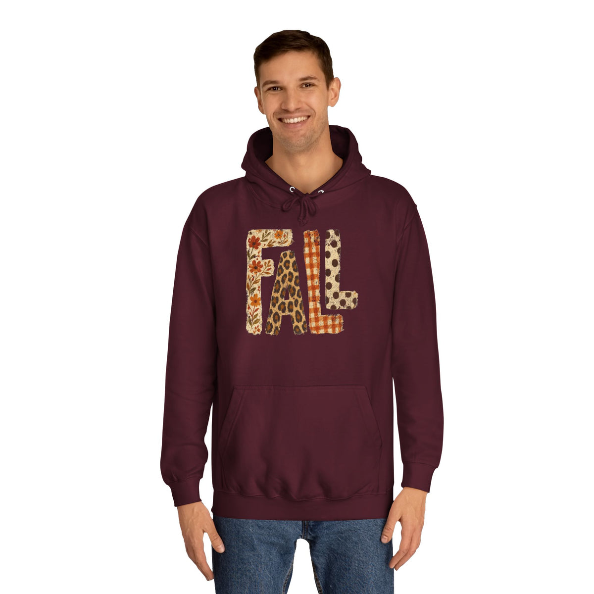 'FALL' Floral Hoodie