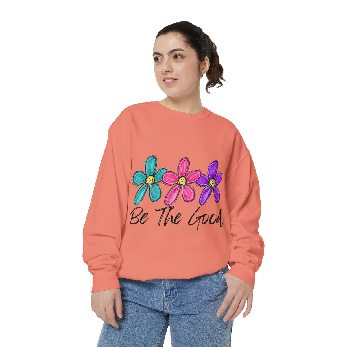 'Be The Good' Floral Sweatshirt
