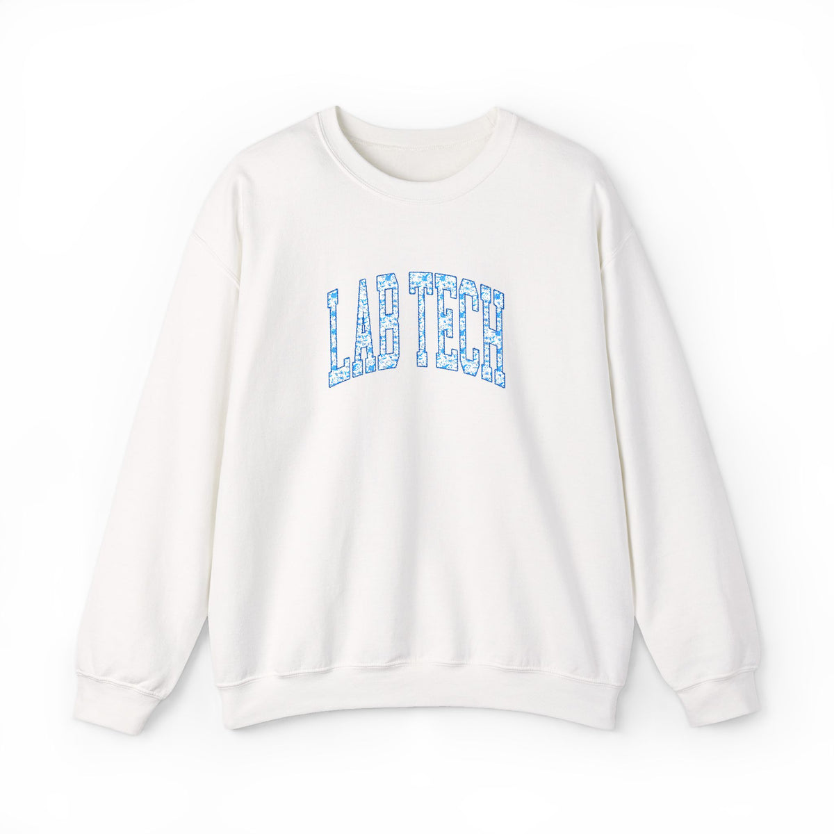 Blue Floral 'Lab Tech' Embroidered Sweatshirt