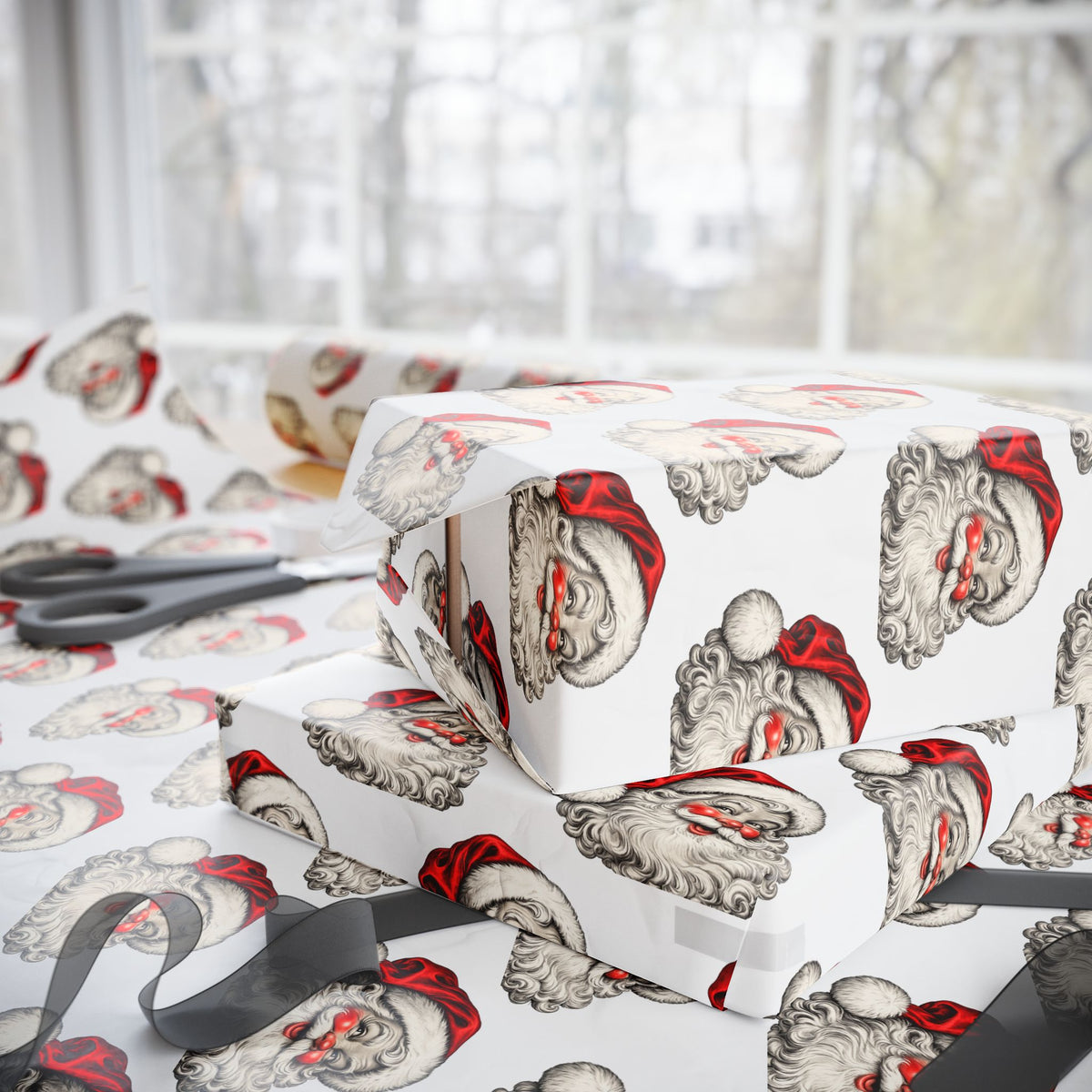 Vintage Santa Claus Christmas Wrapping Paper