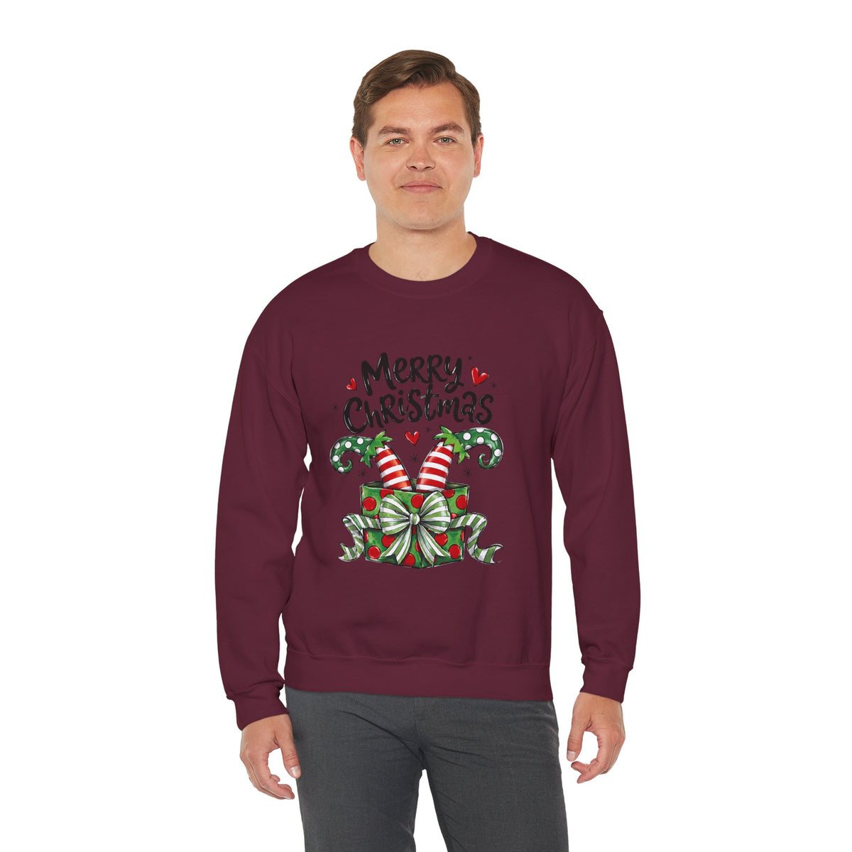 Merry Christmas Elf feet - “Merry Christmas” Gift Box Design